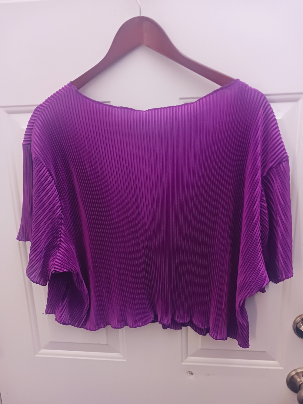 Pleated Purple Women's Top